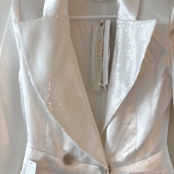 Bronx and Banco Gigi Bridal Blazer Dress in White - Picture 10 of 16